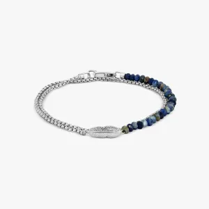 Ipanema Bracelet In Blue With Rhodium Plated Silver