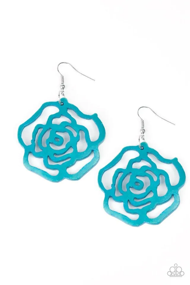 Island Rose Blue-Earrings