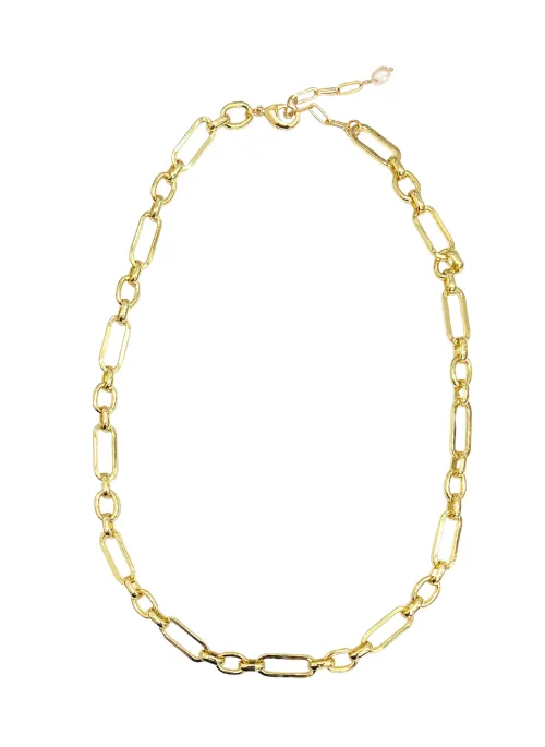 Jasmine Gold Chunky Paperclip Necklaces