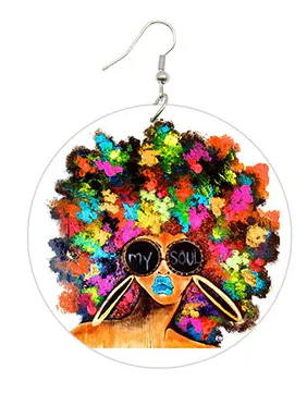 Kaleidoscope Earrings | Afro Accessories | Natural Hair Jewelry