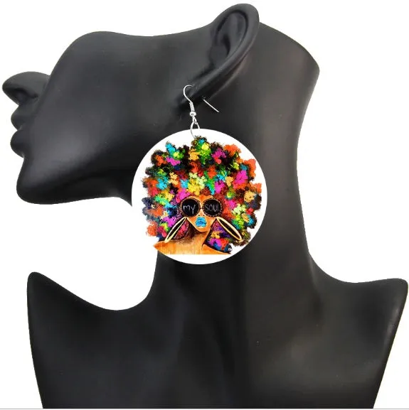 Kaleidoscope Earrings | Afro Accessories | Natural Hair Jewelry