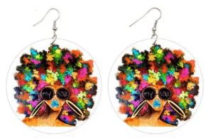 Kaleidoscope Earrings | Afro Accessories | Natural Hair Jewelry