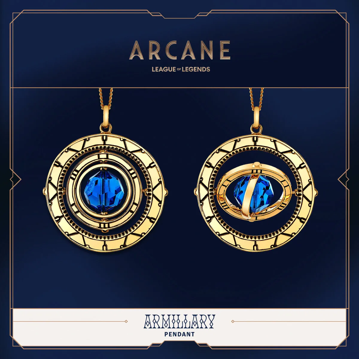 League of Legends X RockLove ARCANE Spinning Armillary Pendant