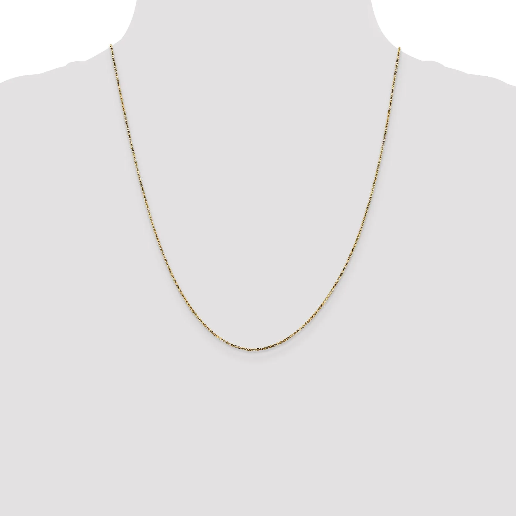 Leslies 14k Yellow Gold 1.1 mm Flat Cable Chain