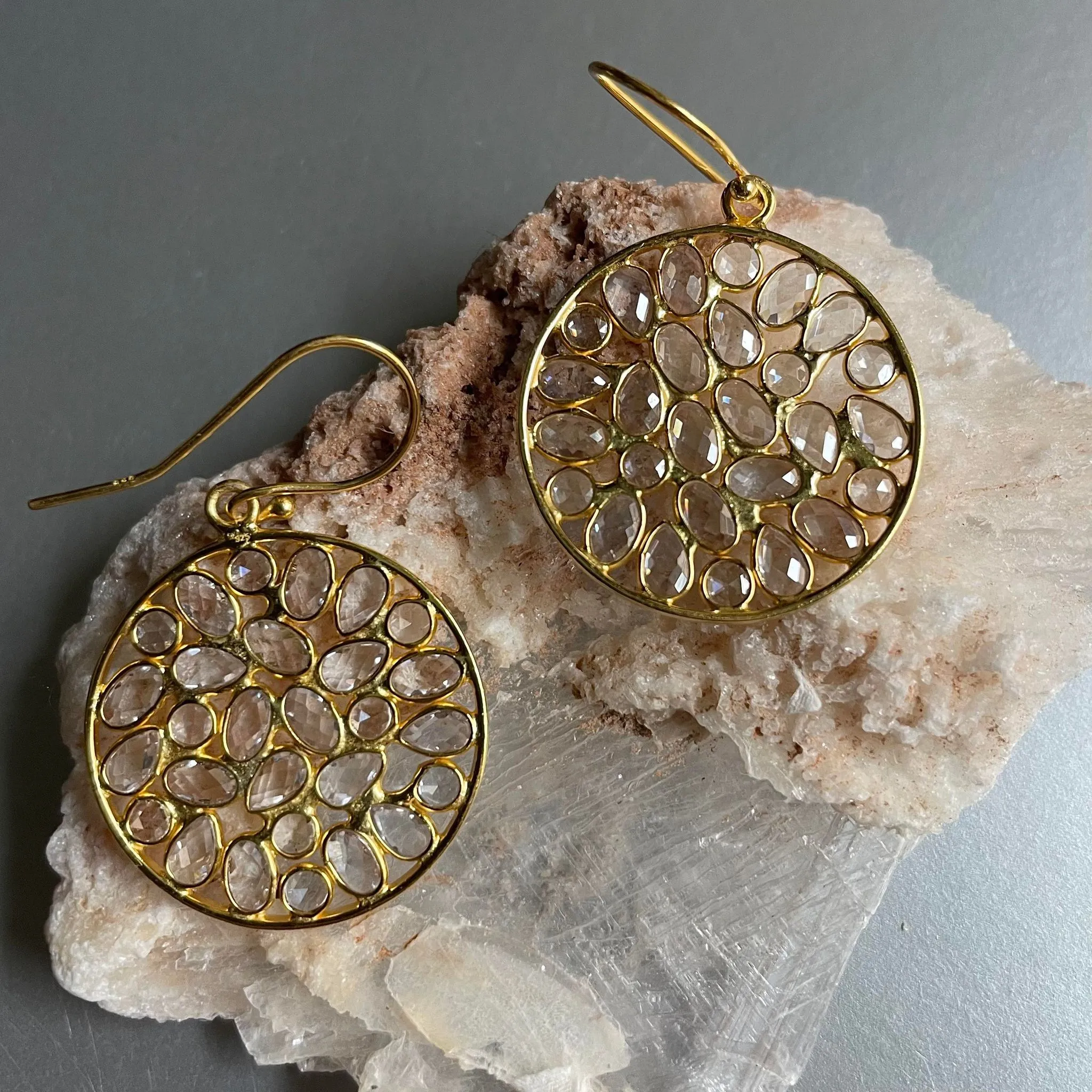 Lyna Earrings With Yellow Topaz