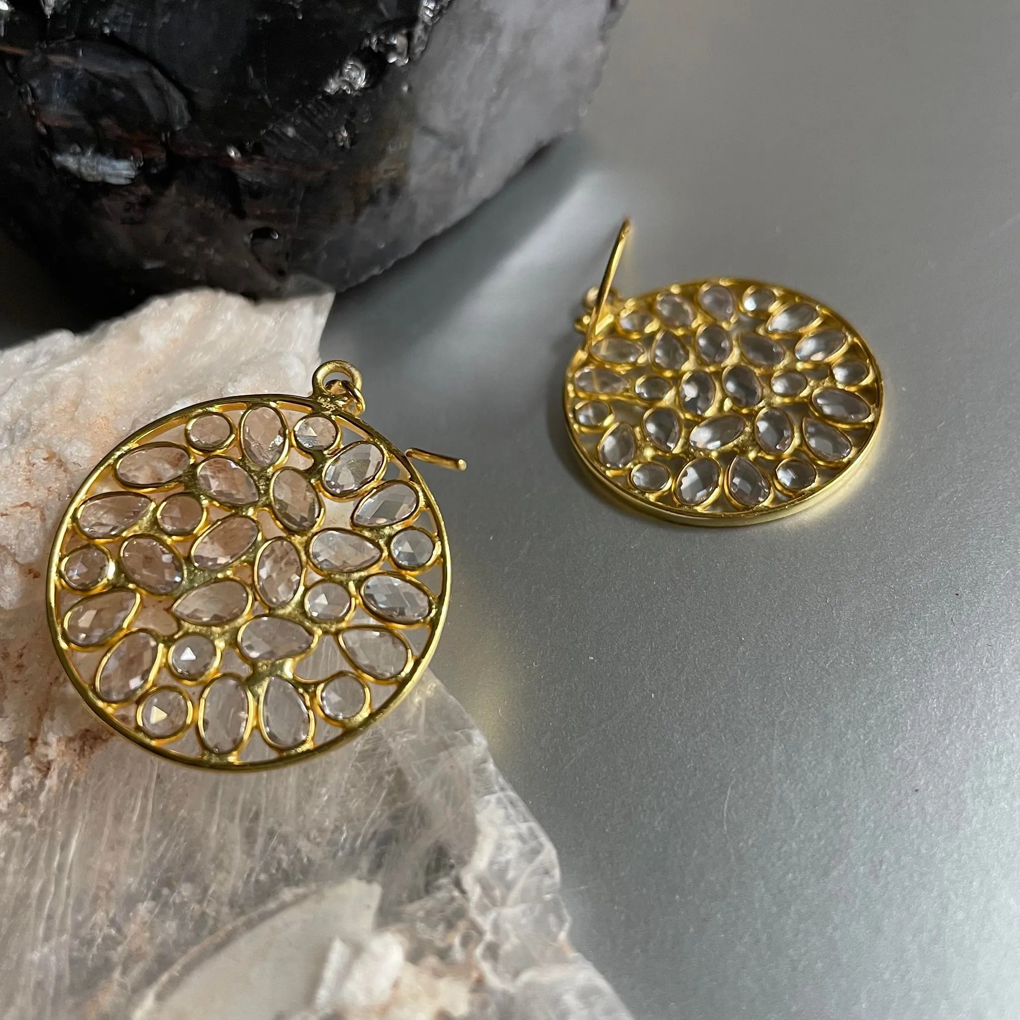 Lyna Earrings With Yellow Topaz