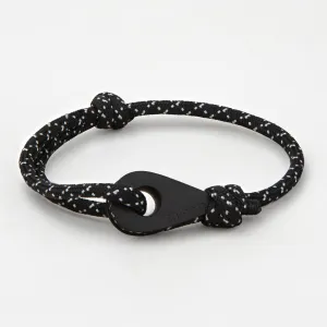 MANILA Mens Womens Thimble Charm Bracelets Paracord Rope Wristbands Starry Night Matte Black