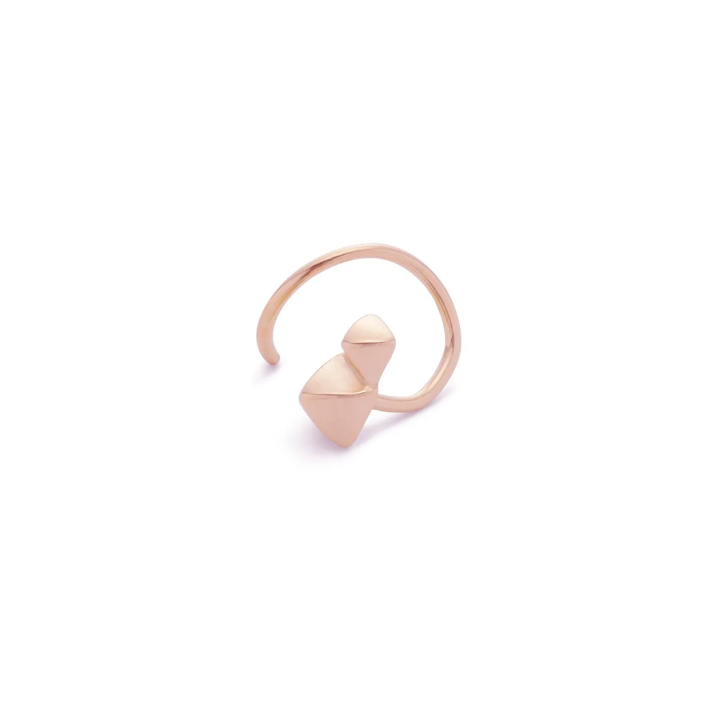 Marble Twirl Earring, Rose Gold