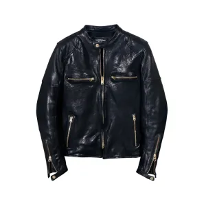 Men's Black Moto Leather Jacket