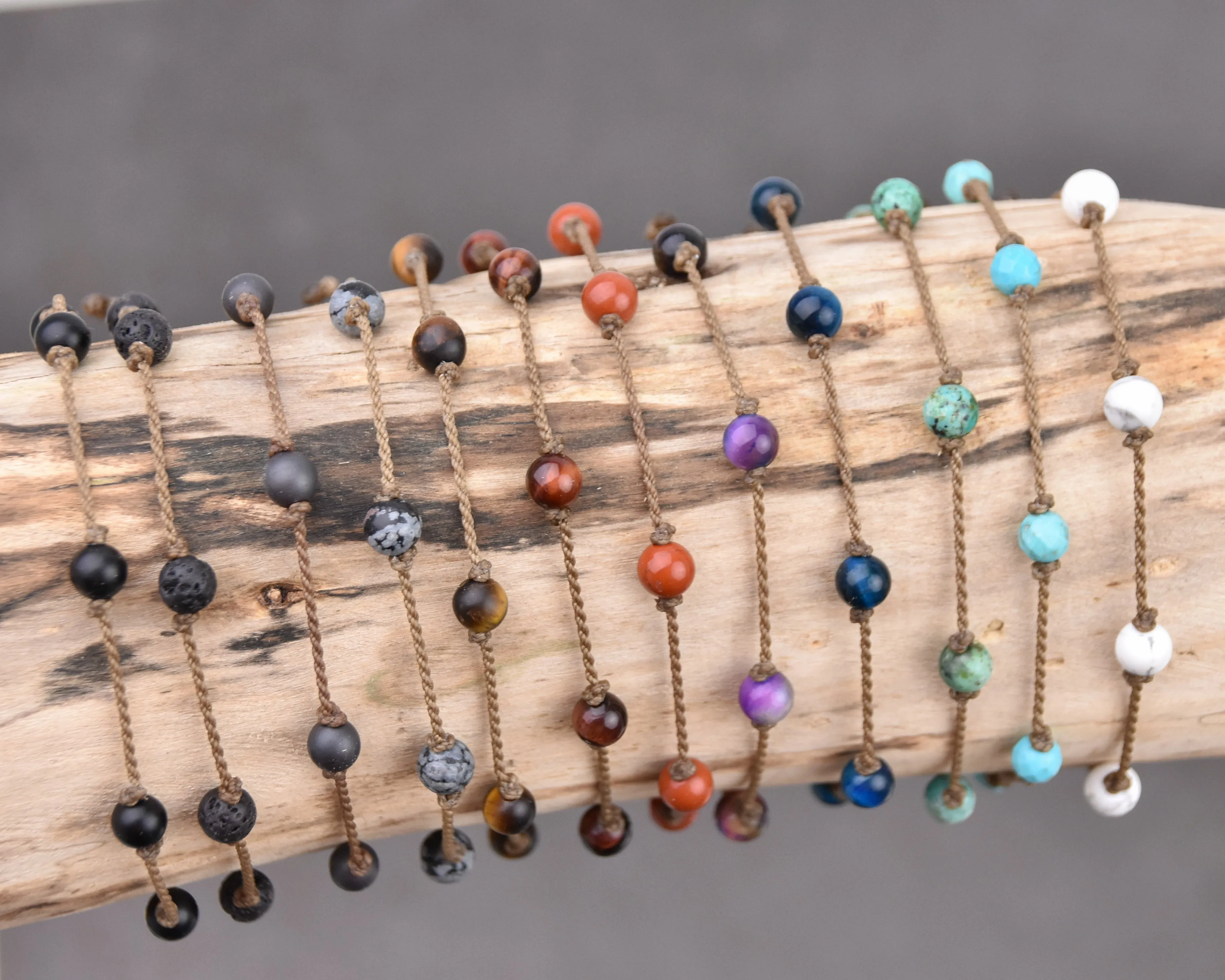 Men's Bracelet-0003-Assorted Stones