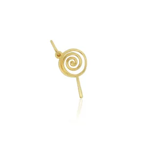 Mini Gold Lollipop Charm