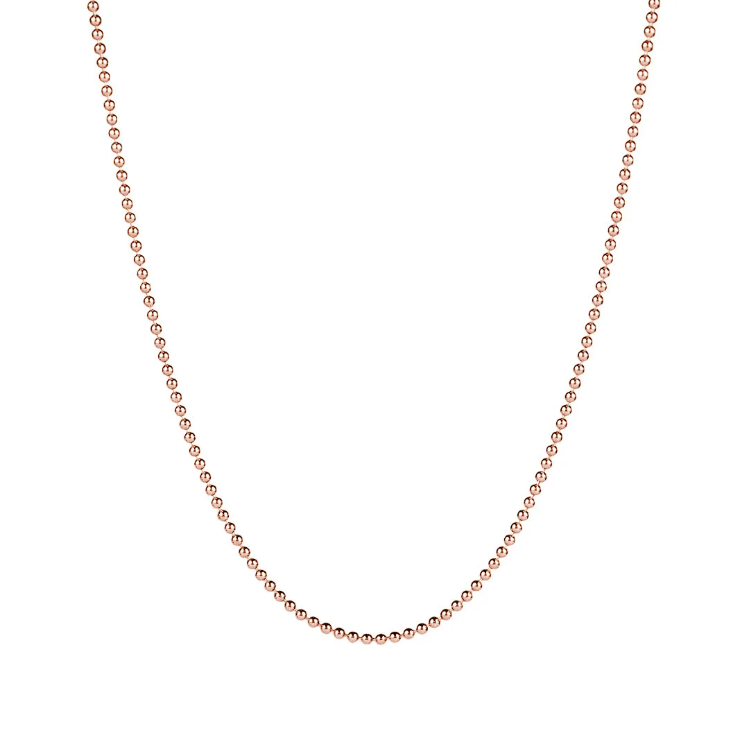 Minimalist Ball Chain Necklace in Gold