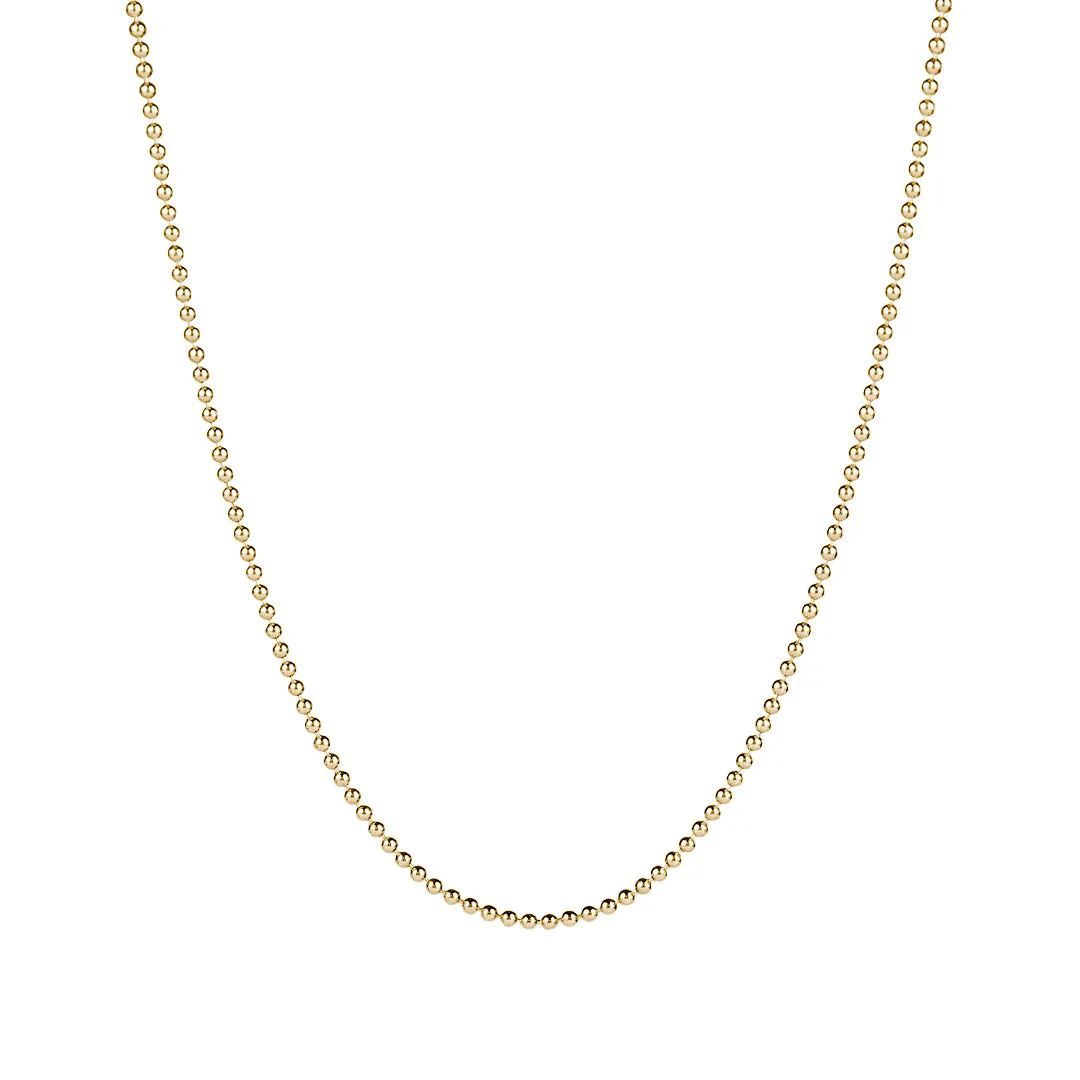 Minimalist Ball Chain Necklace in Gold