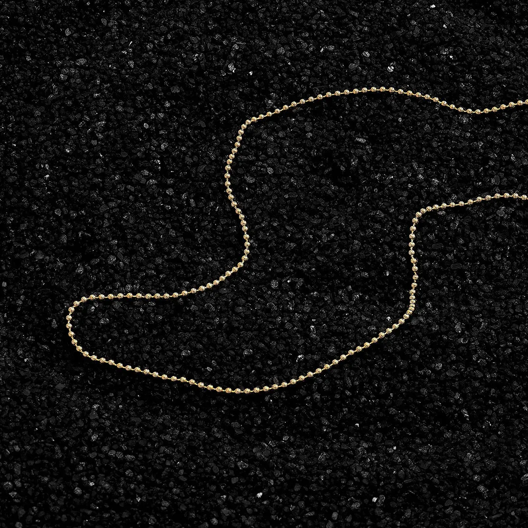 Minimalist Ball Chain Necklace in Gold