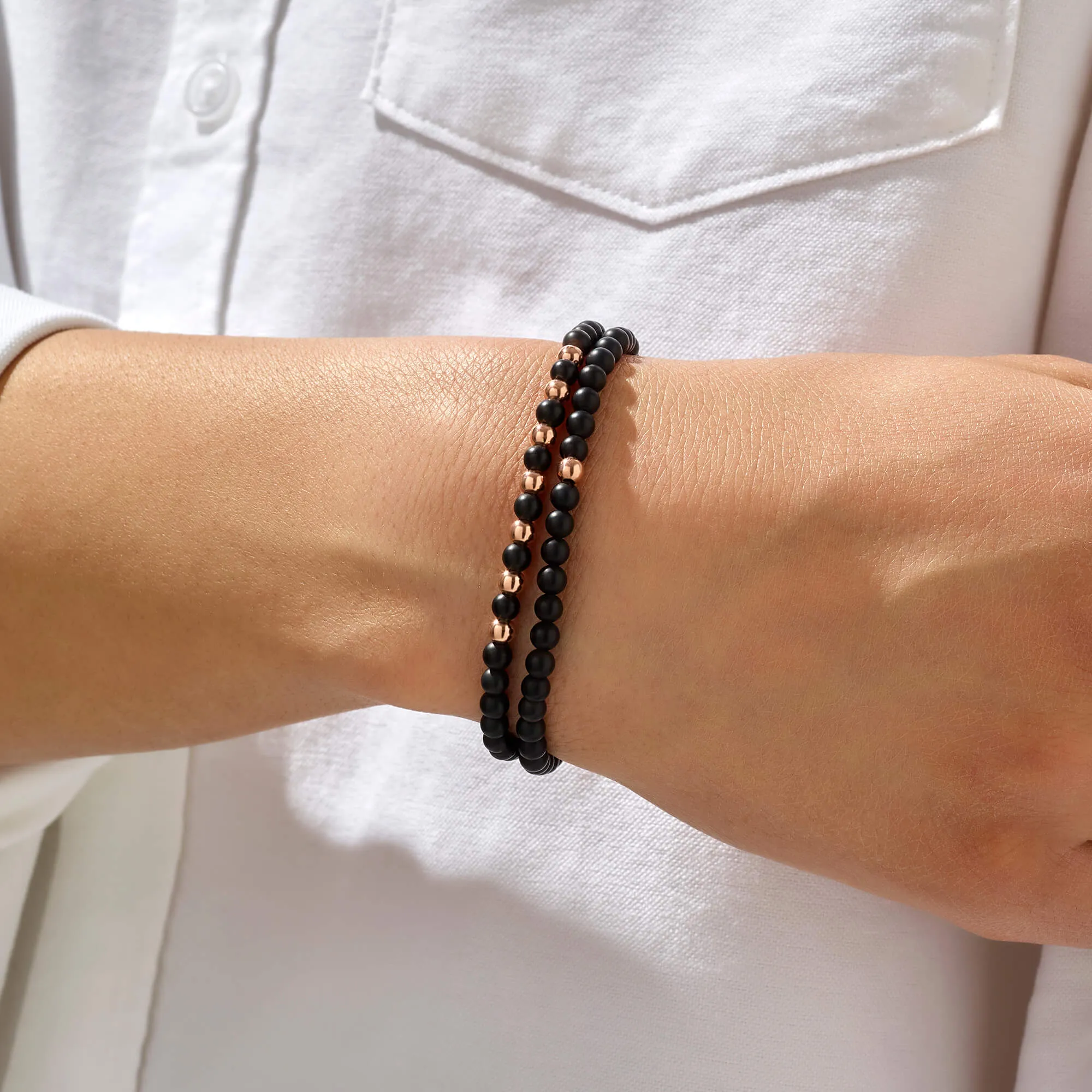 Minimalist Double Beaded Bracelet