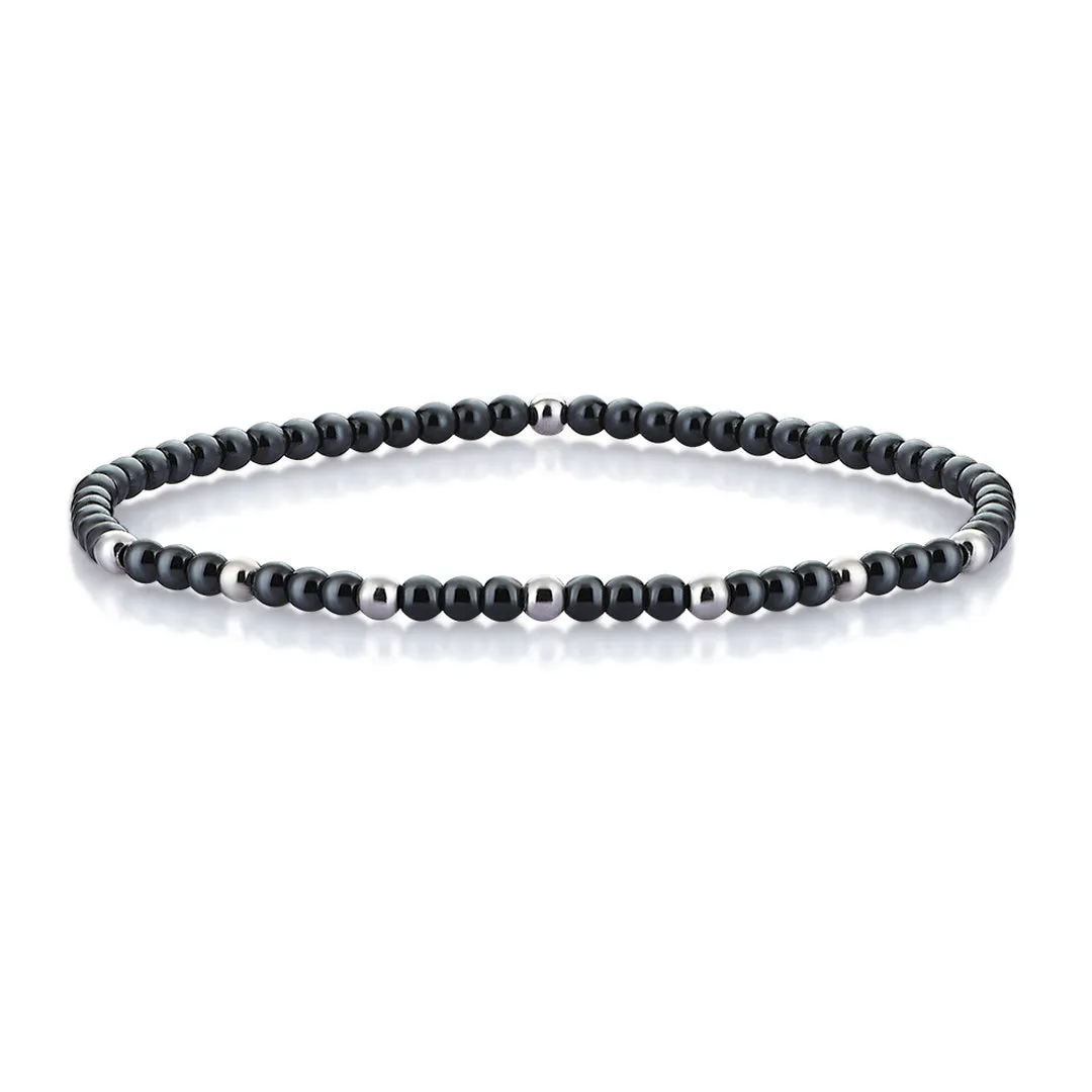 Minimalist Hematite Beaded Bracelet