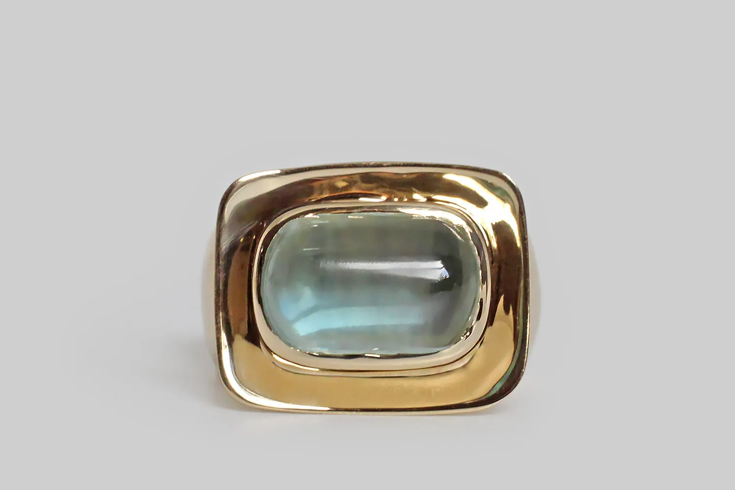 Modernist Aquamarine Offering Ring