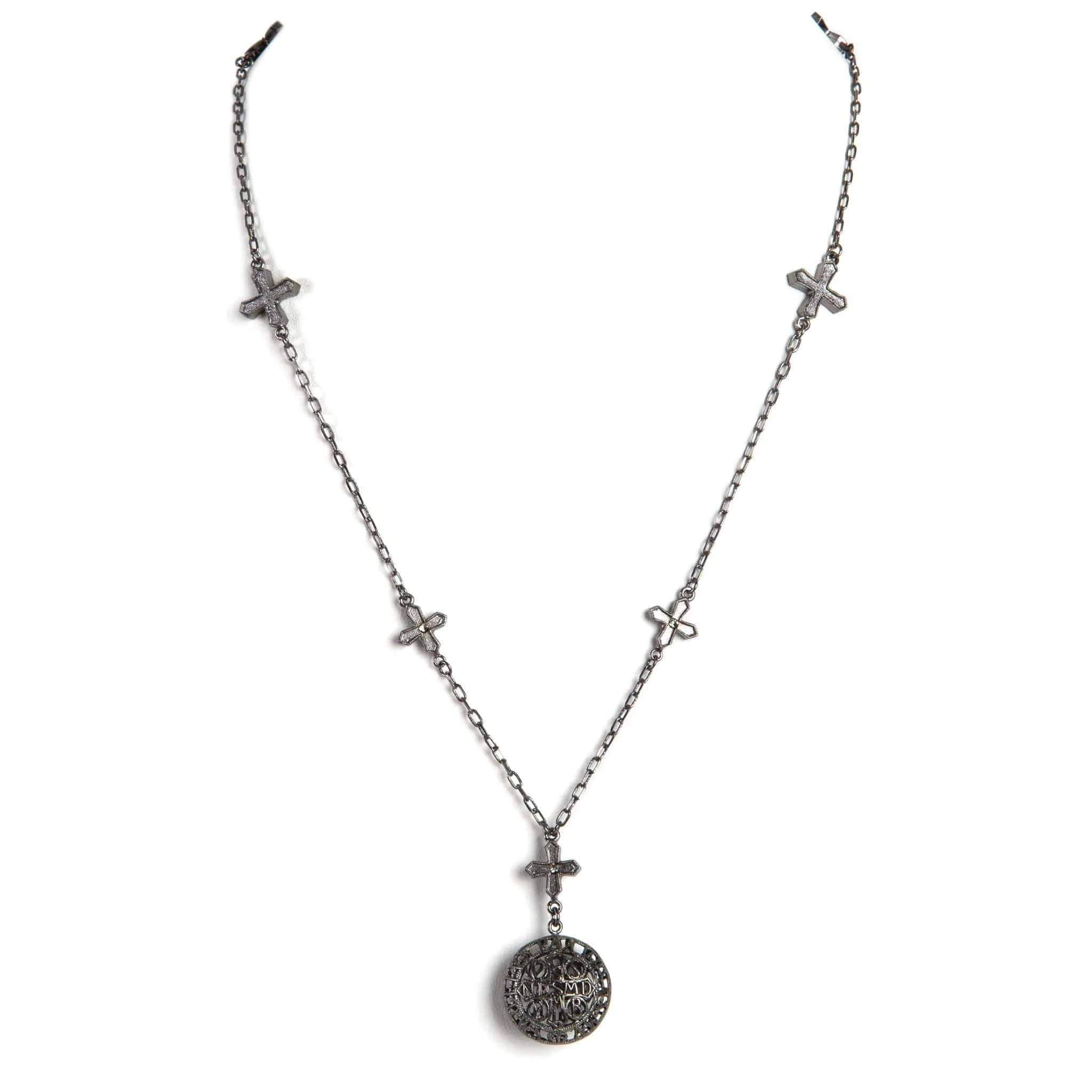 Peace Cross Globe Necklace