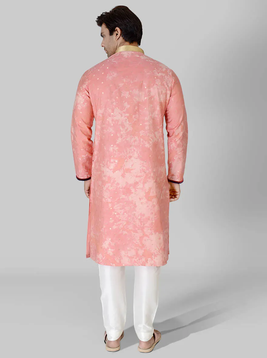 Pink & Golden Kurta Set | Azania