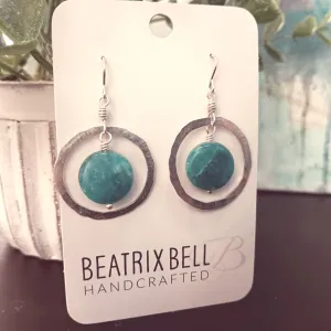 Russian Amazonite Hoop Earrings