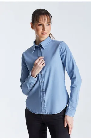 Scarlett Denim Shirt - Light Blue