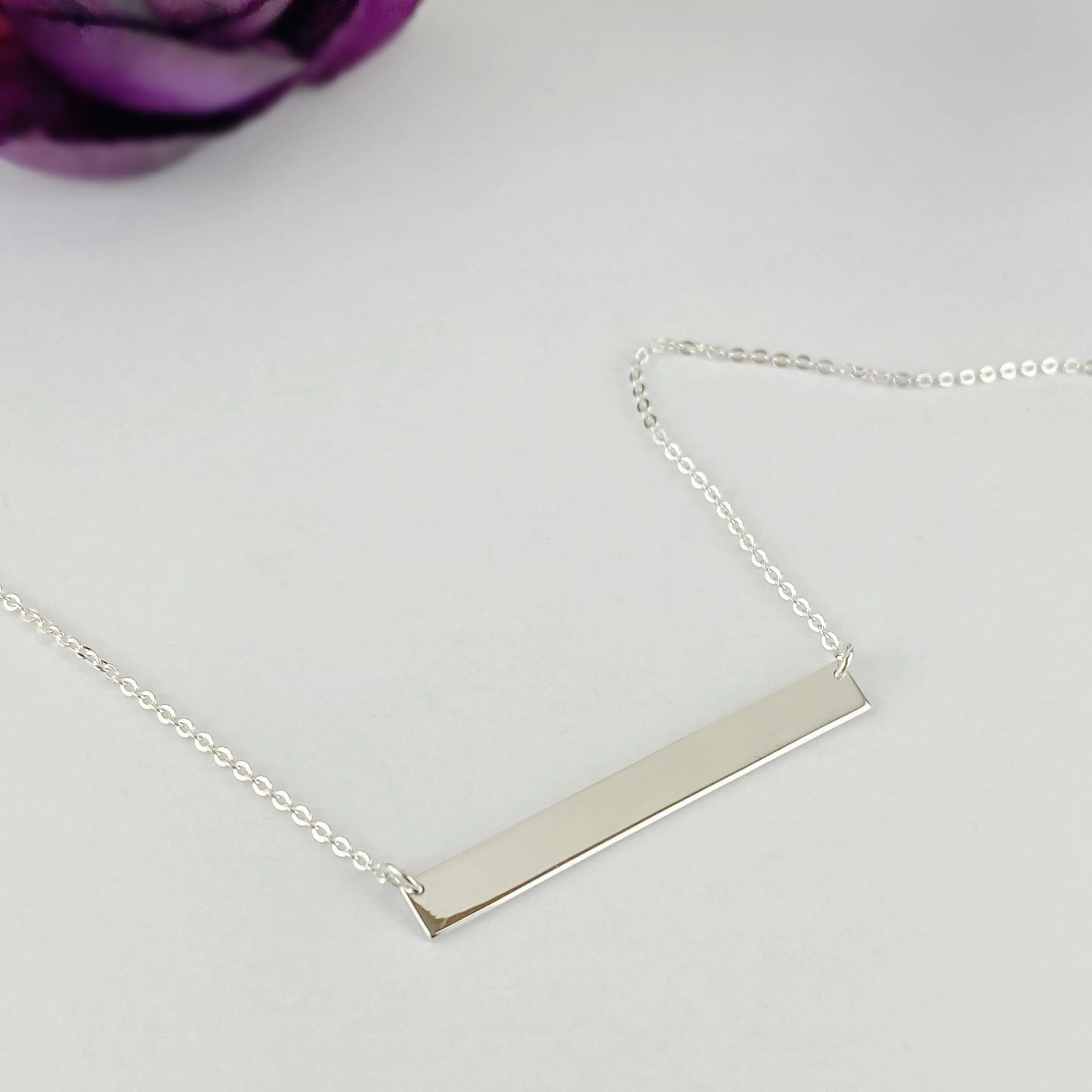 Silver Bar Necklace - SCHN866