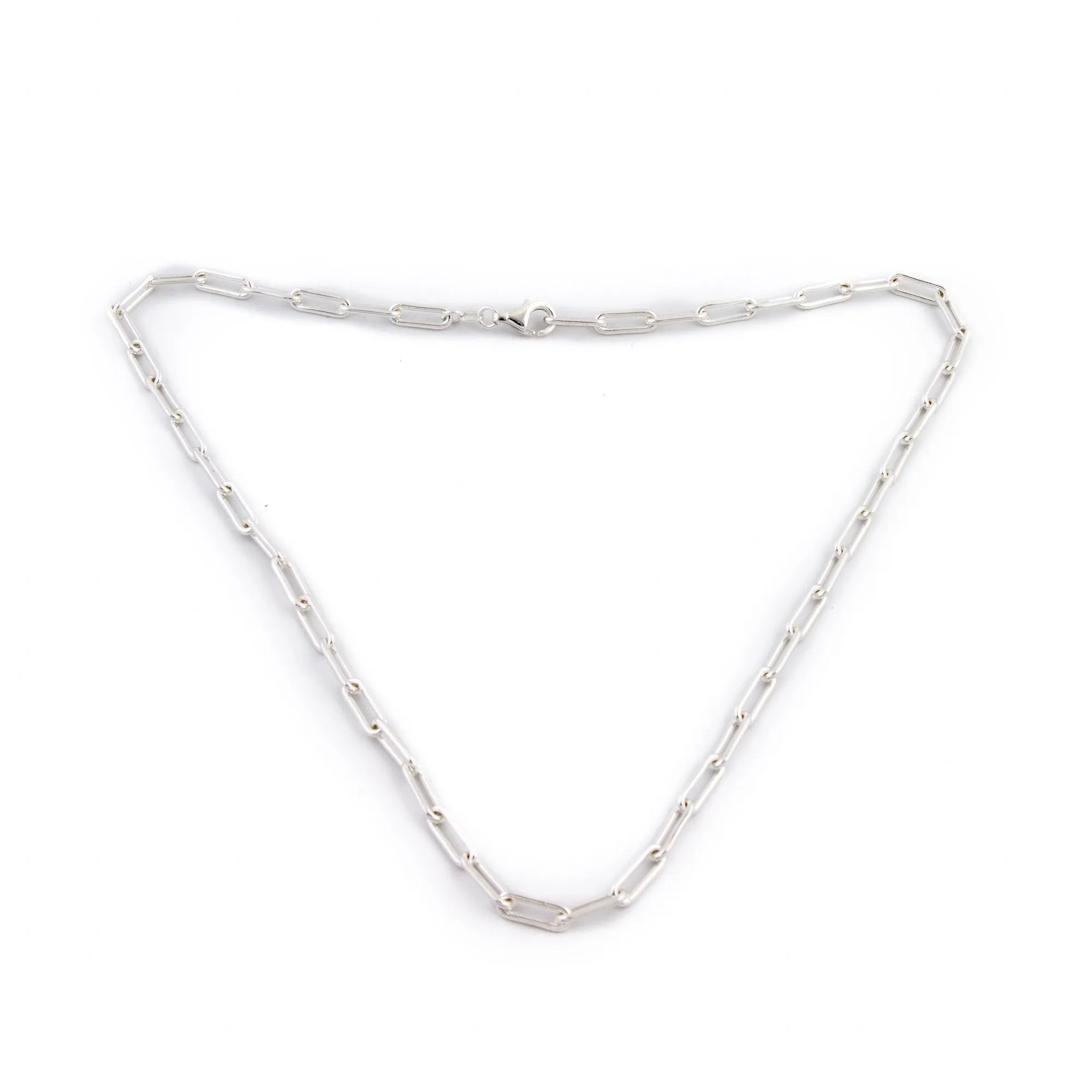 Silver Layering Paperclip Necklace