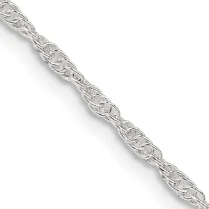 Silver Polish Finished 1.95mm Loose Rope Chain