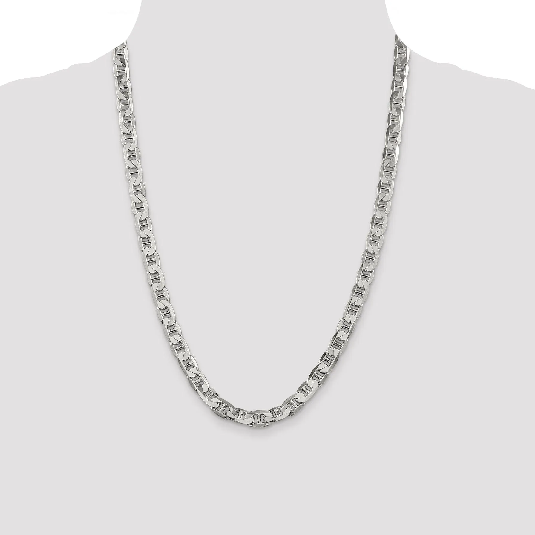 Silver Polished 7.00-mm Anchor Chain