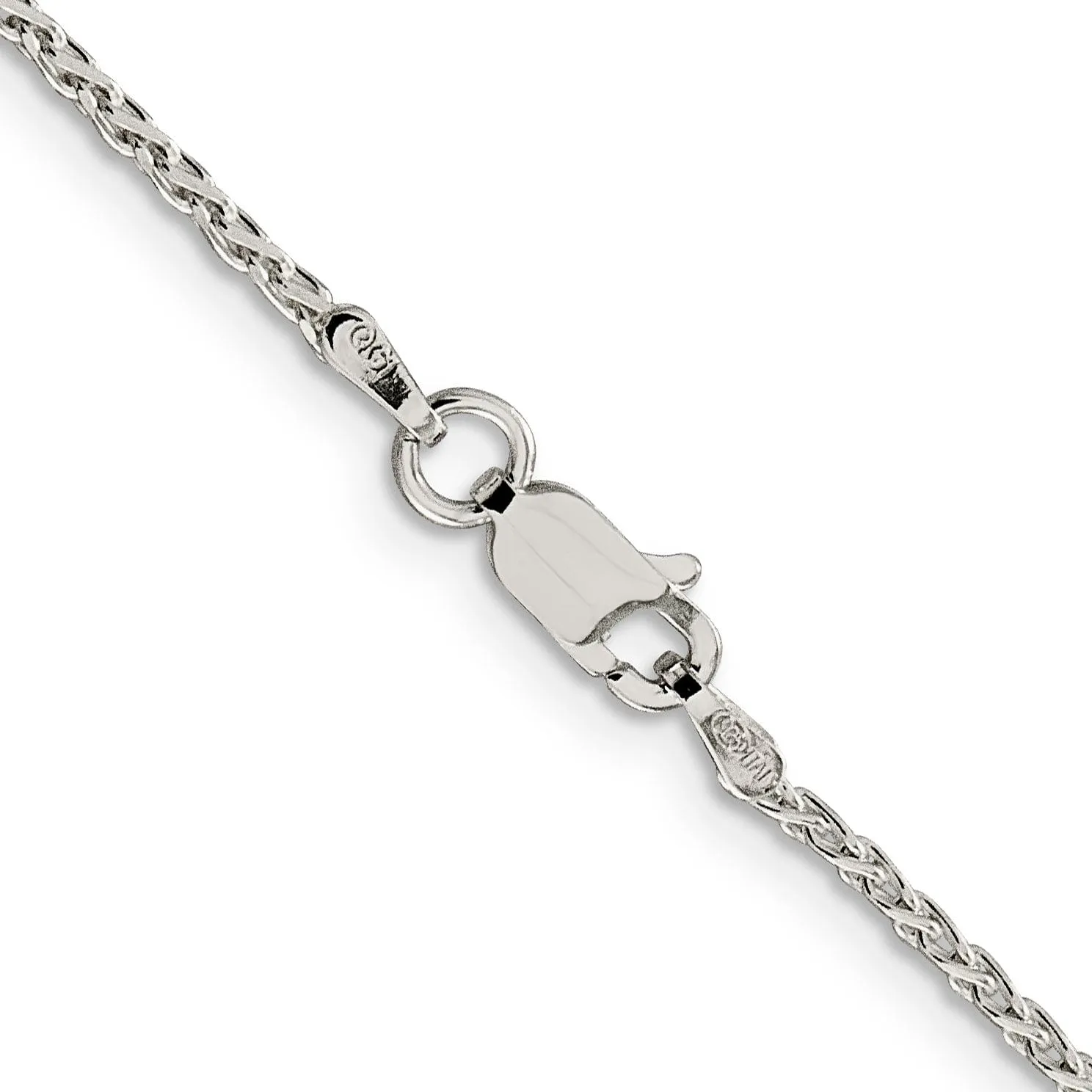 Silver Polished D.C 1.50-mm Solid Spiga Chain