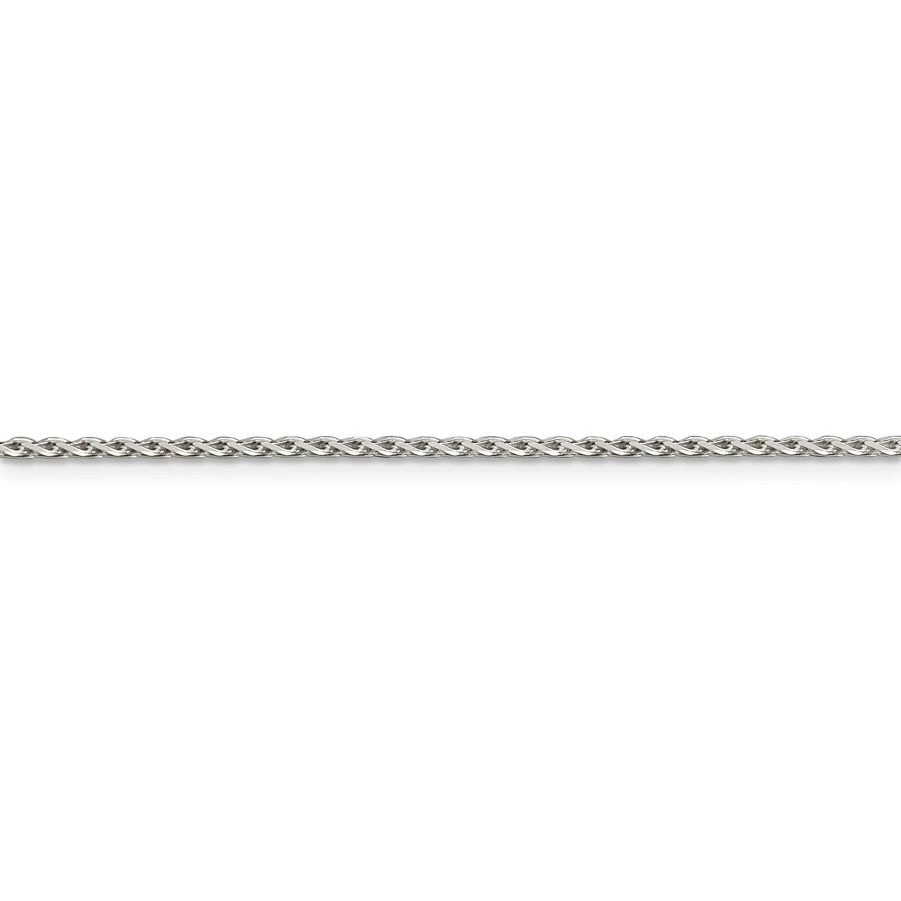 Silver Polished D.C 1.50-mm Solid Spiga Chain