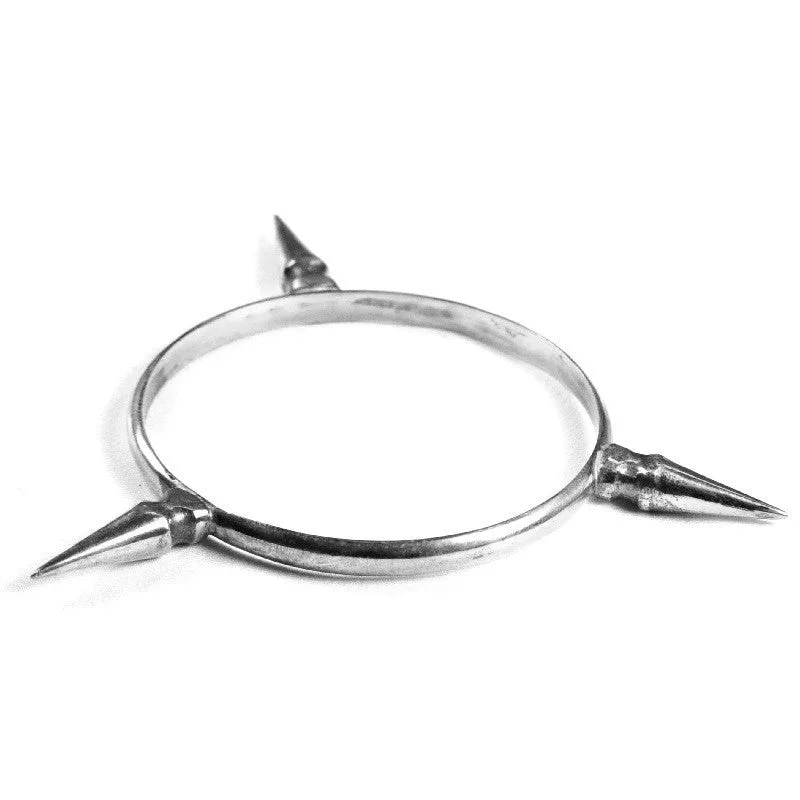 Silver Three Spike Bracelet