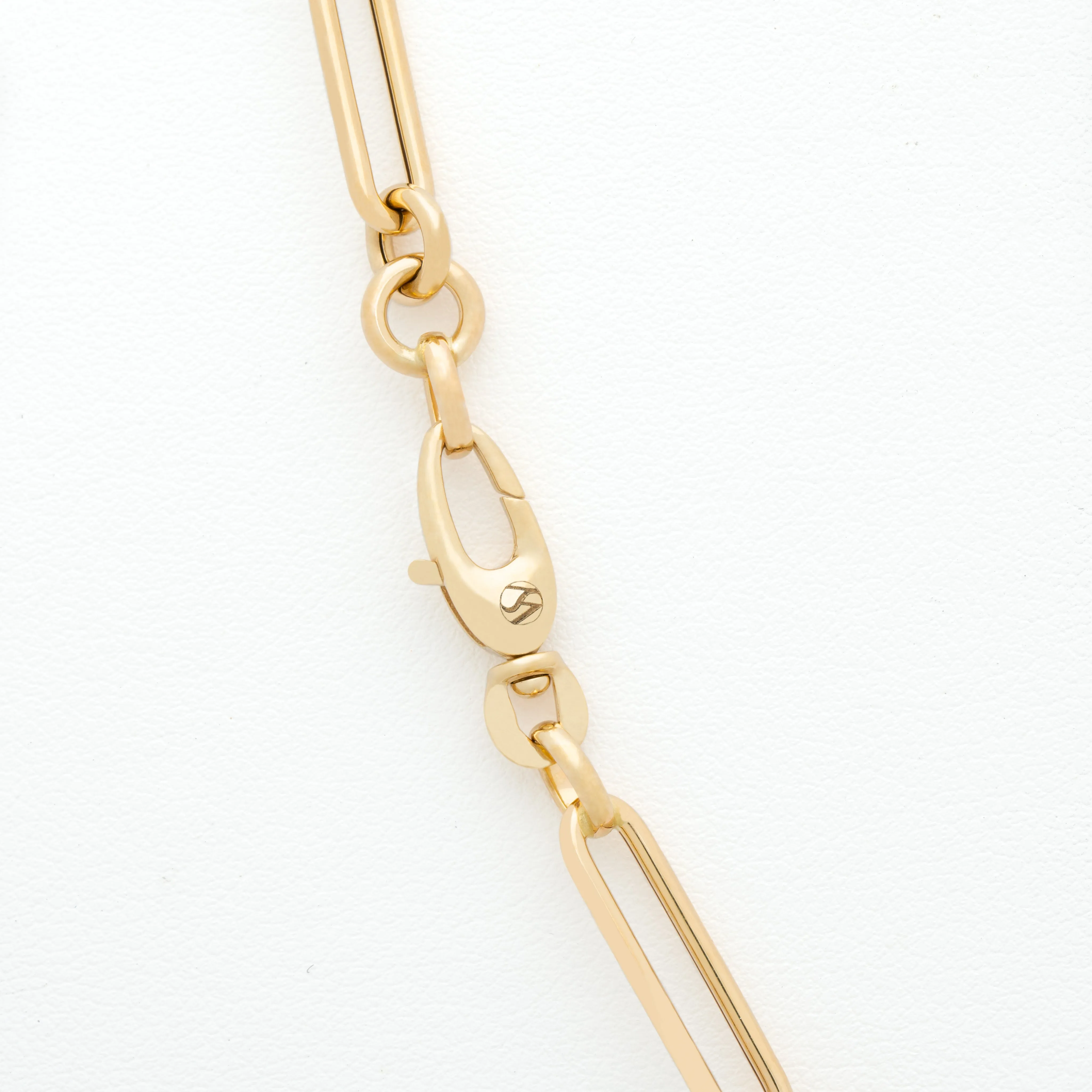 Stephanie Windsor 14k Trombone Link Chain Necklace