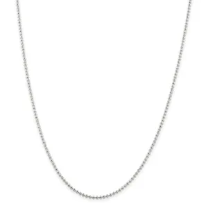 Sterling Silver Beaded Chain 2MM