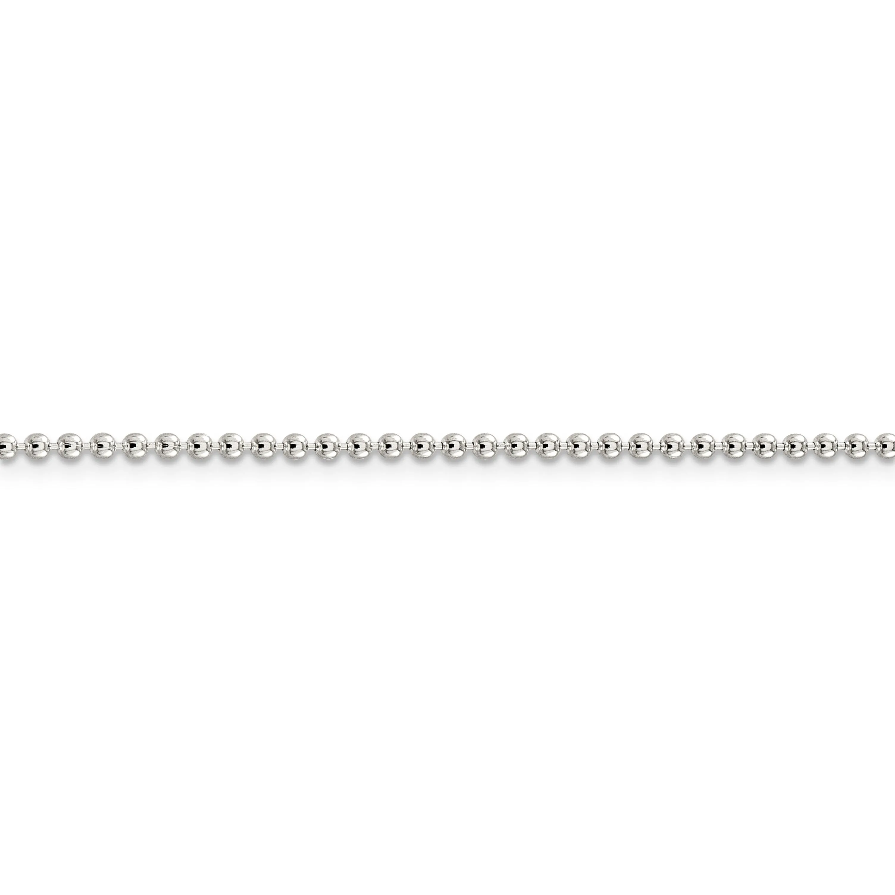 Sterling Silver Beaded Chain 2MM