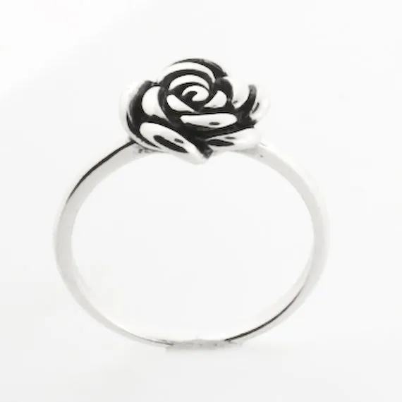 Sterling Silver Small Rose Ring