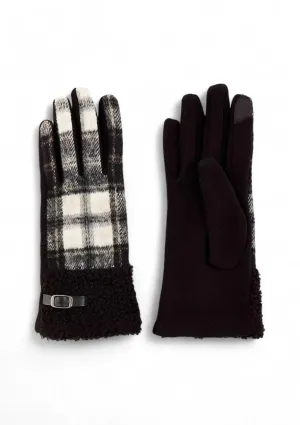 Tartan Boucle Gloves - Black