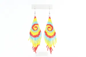 Tie Dye Beaded Earrings