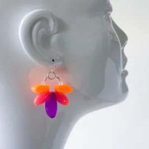 Tricolour Bloom Earrings by Emma Gerard