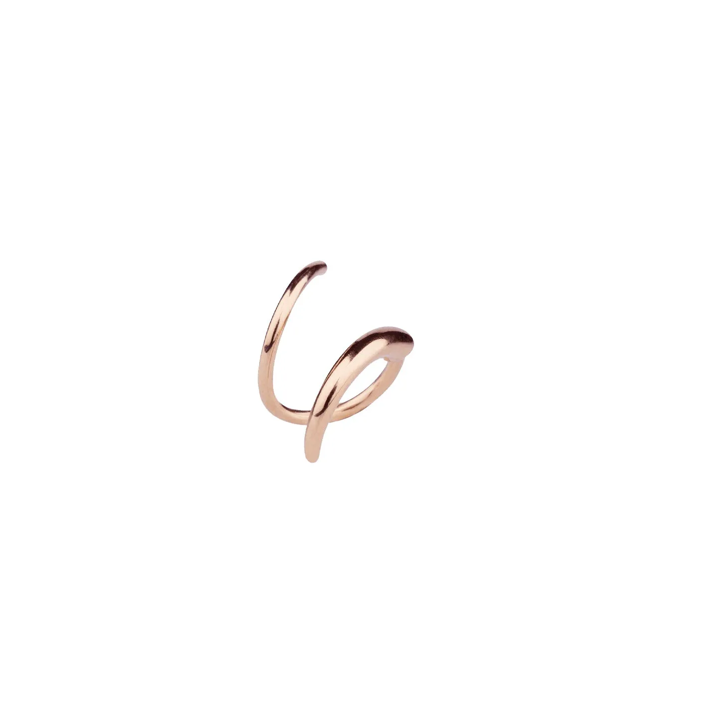 Tusk Twirl Earring, Rose Gold