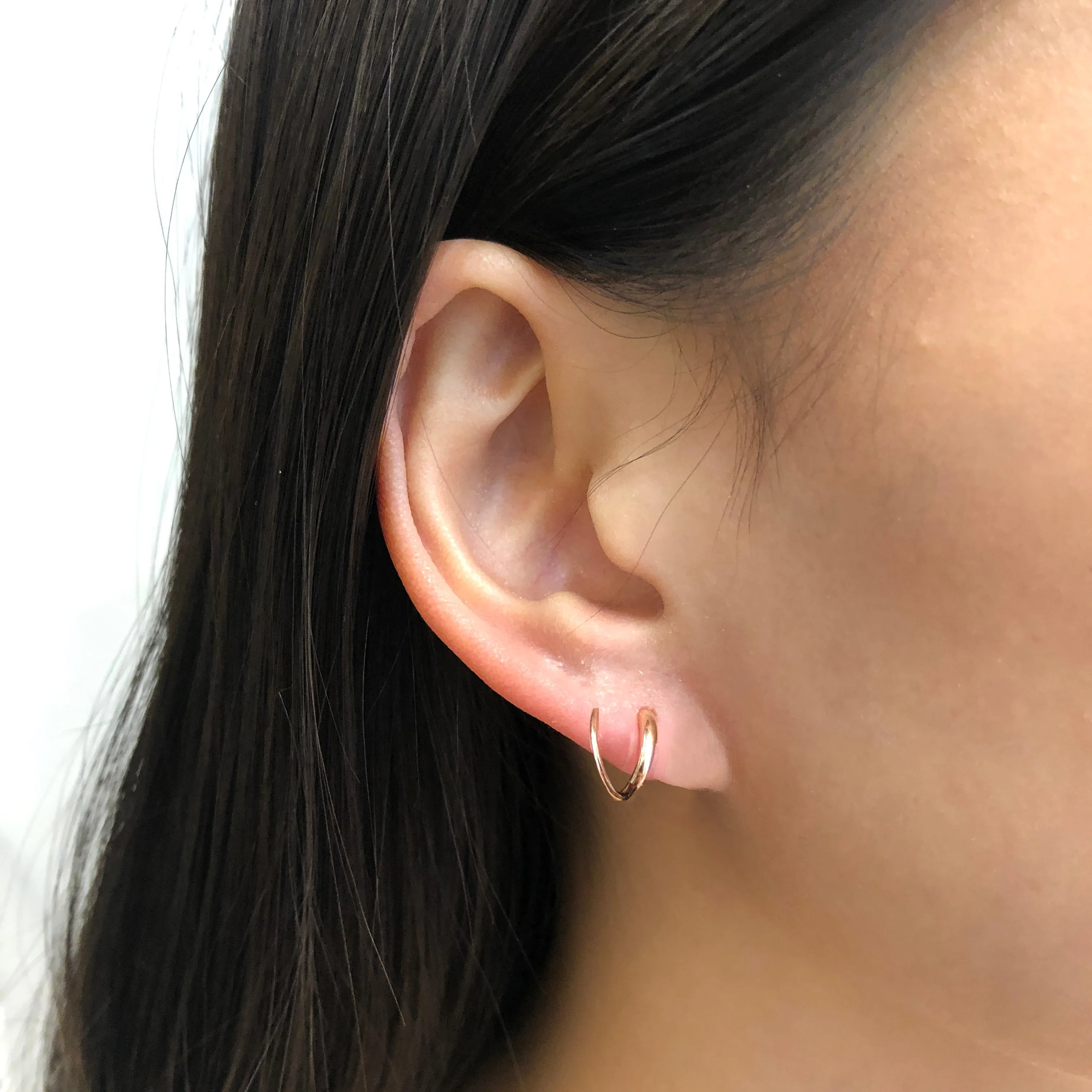 Tusk Twirl Earring, Rose Gold