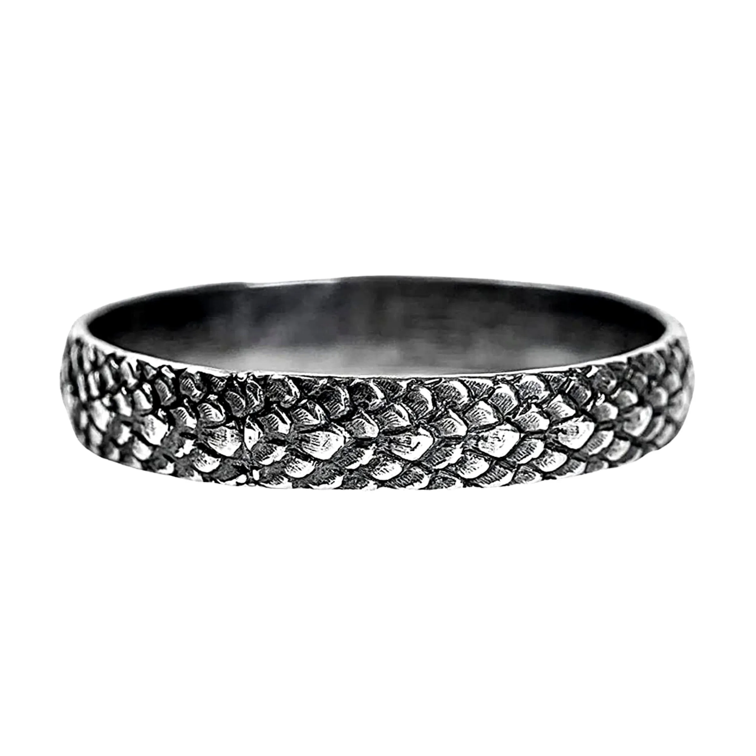 Unisex Snake Dragon Scales Ring Band