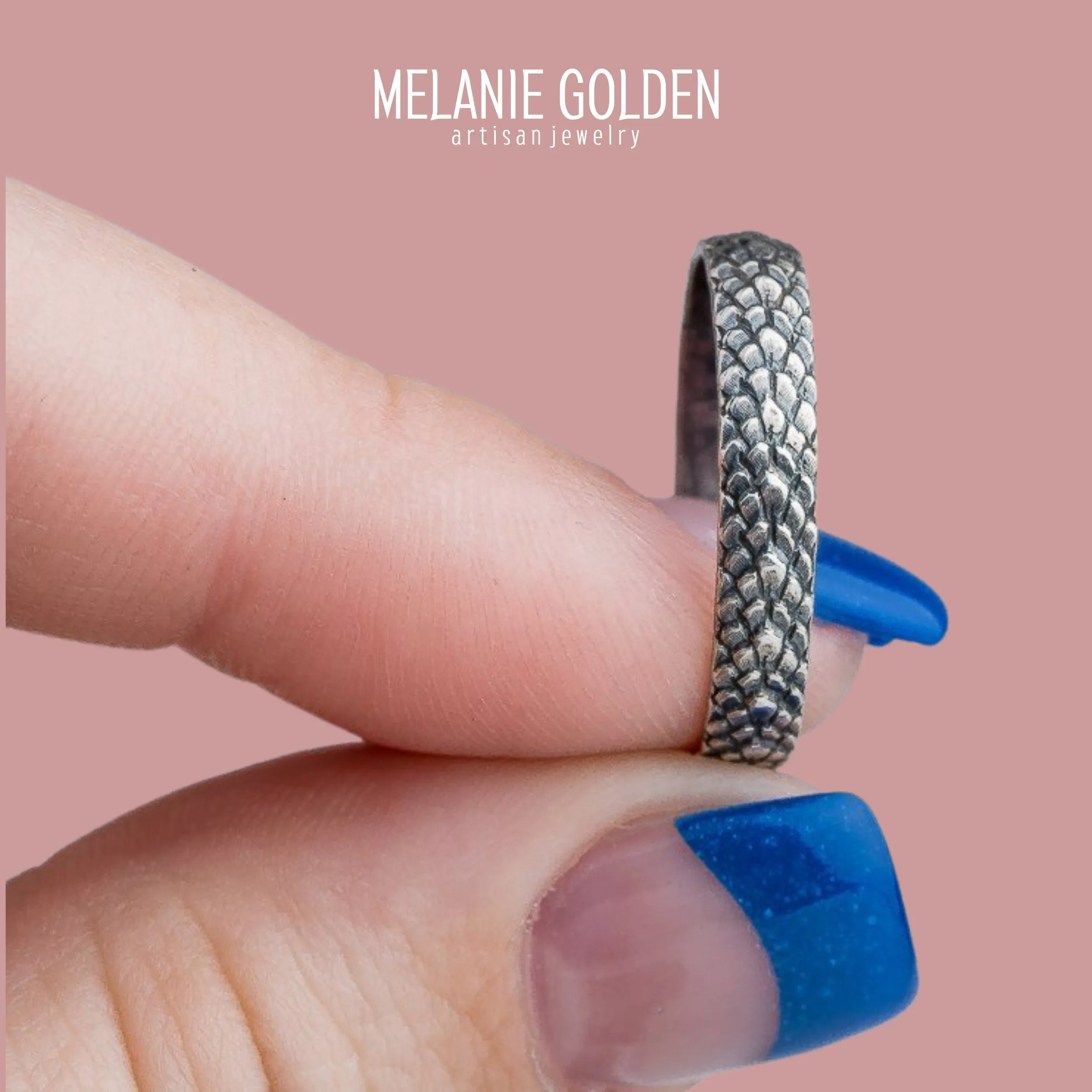 Unisex Snake Dragon Scales Ring Band