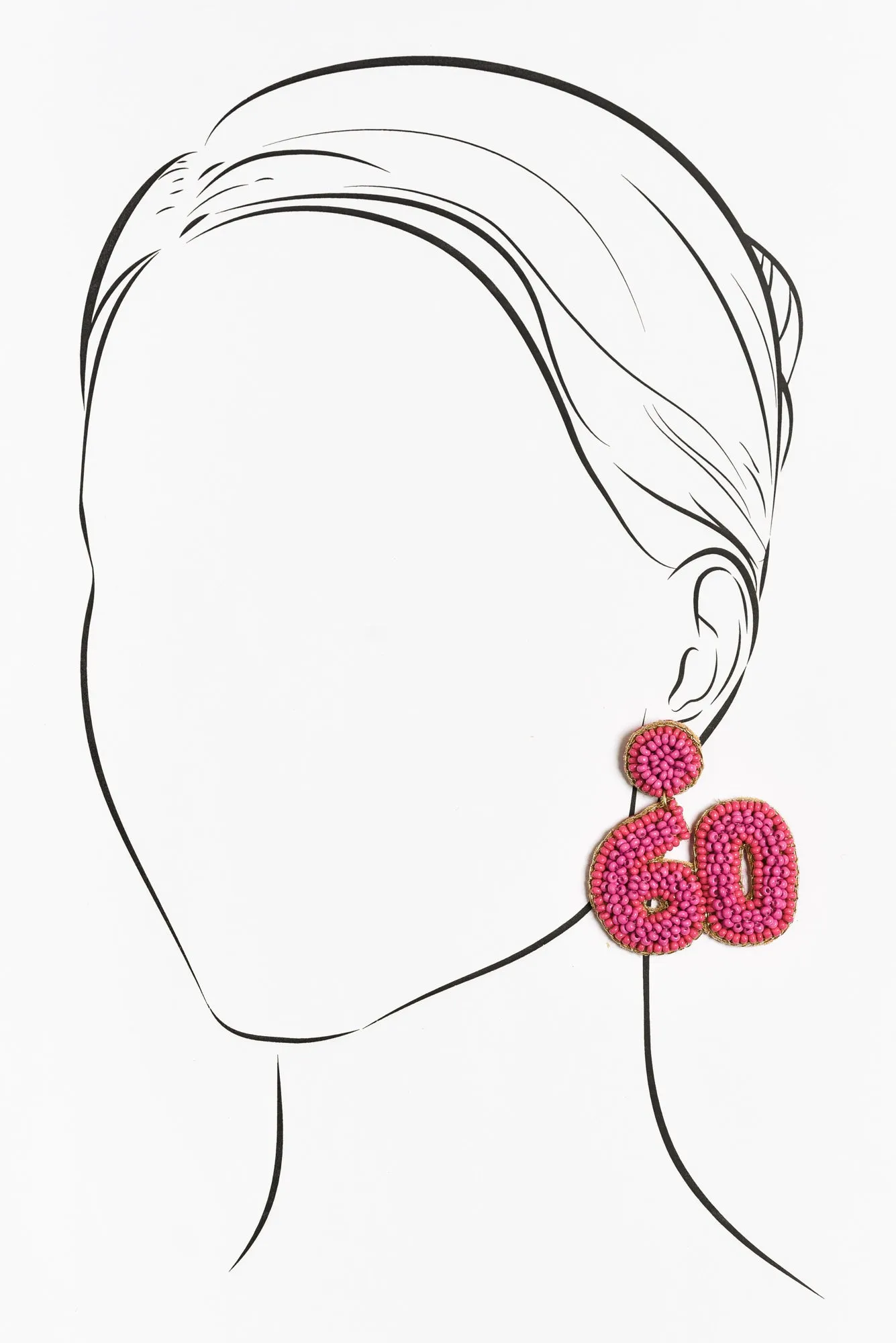 Vantia Pink Beaded 60 Earrings