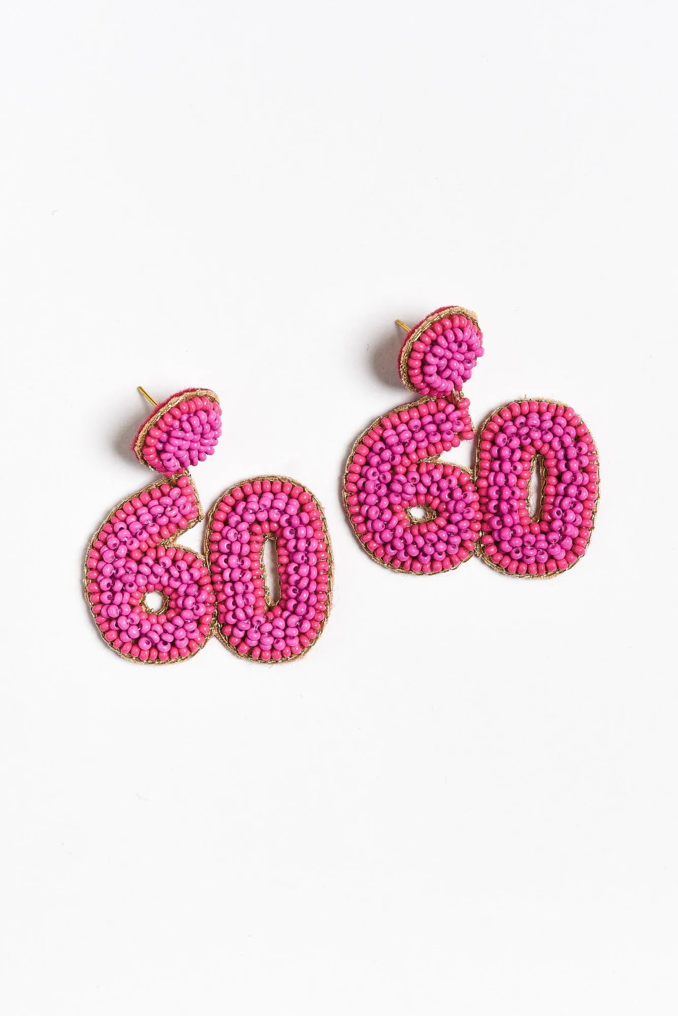 Vantia Pink Beaded 60 Earrings