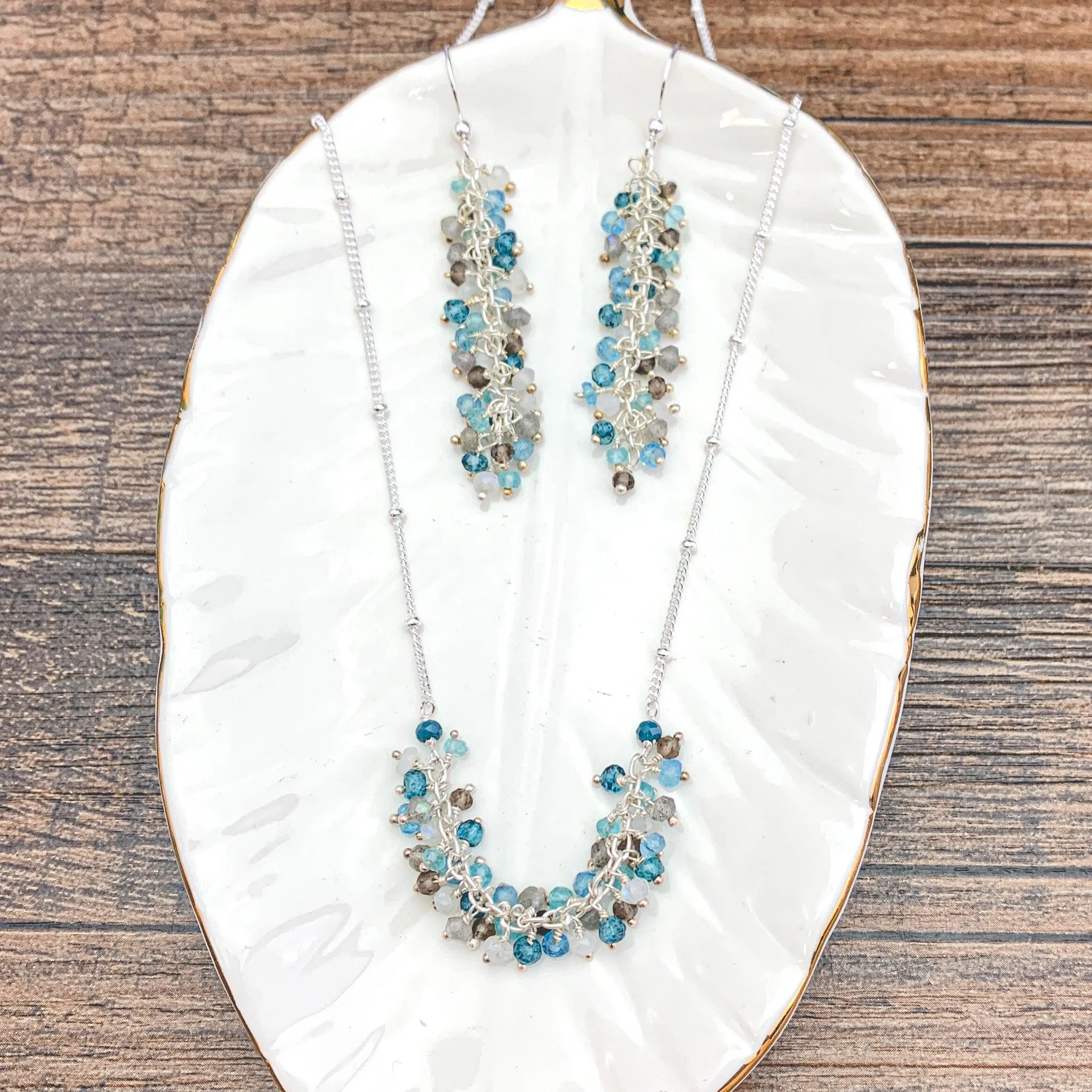 Vibrant Denim Blues Jewelry Set