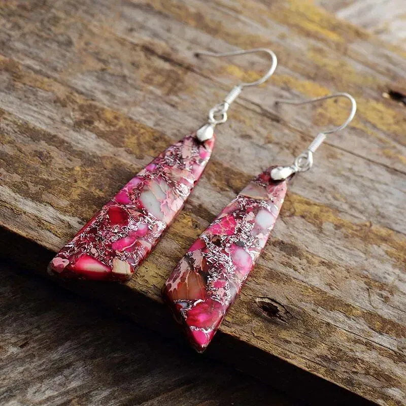 Vibrant Jasper's Stone Earrings Collection