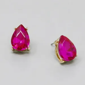 Vibrant Teardrop Stud Earrings