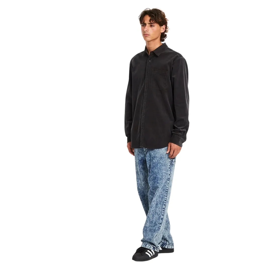 Volcom Zander Longsleeve Shirt - Asphalt Black