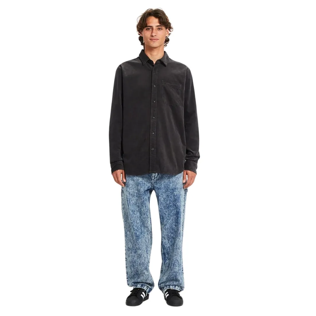 Volcom Zander Longsleeve Shirt - Asphalt Black